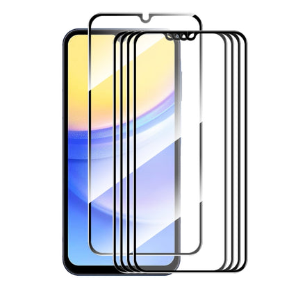 5pcs ENKAY Hat-Prince Full Glue High Aluminum-silicon Tempered Glass Film, For Samsung Galaxy A57, For Samsung Galaxy A37, For Samsung Galaxy A27, For Samsung Galaxy A07 5G, For Samsung Galaxy A17 5G, For Samsung Galaxy A26 5G, For Samsung Galaxy A16 5...