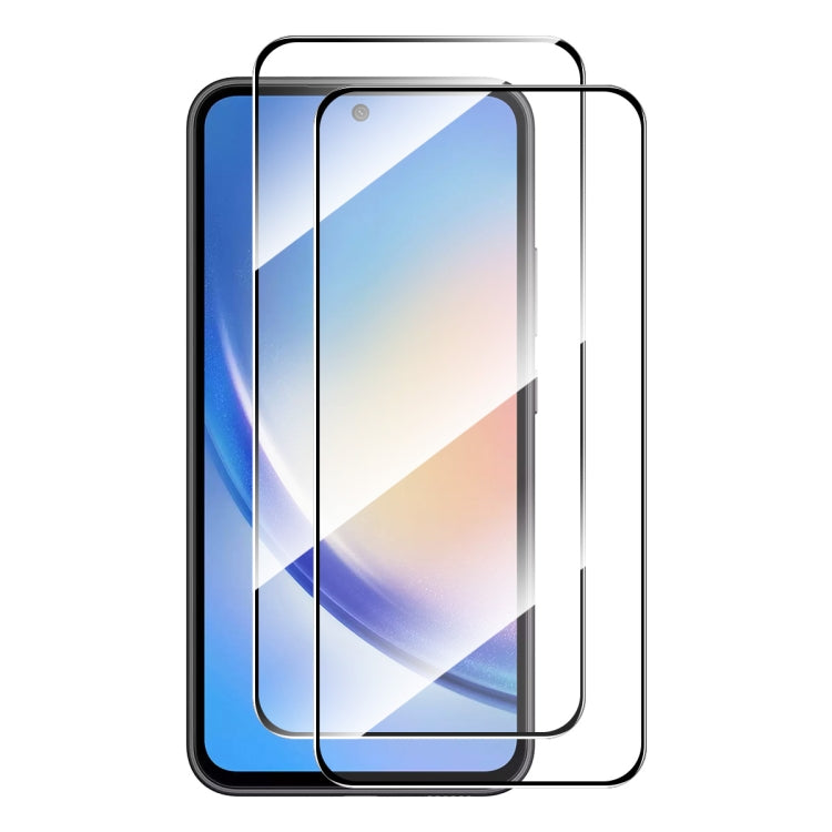 2pcs ENKAY Hat-Prince Full Glue High Aluminum-silicon Tempered Glass Film, For Samsung Galaxy F07 / M07 4G, For Samsung Galaxy F17 / M17 5G, For Samsung Galaxy A57, For Samsung Galaxy A37, For Samsung Galaxy A27, For Samsung Galaxy S25 FE 5G           ...