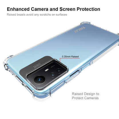 ENKAY Transparent TPU Shockproof Phone Case with Glass Film, For Xiaomi Redmi Note 12s, For Redmi K60 Ultra, For Xiaomi Redmi 12C, For Xiaomi 13T