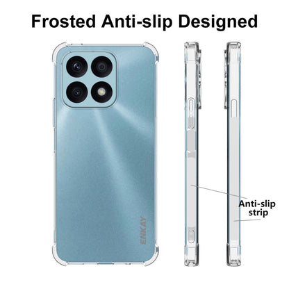 ENKAY Transparent TPU Shockproof Phone Case with Glass Film, For Honor X8A 4G Global, For Honor X7A 4G Global