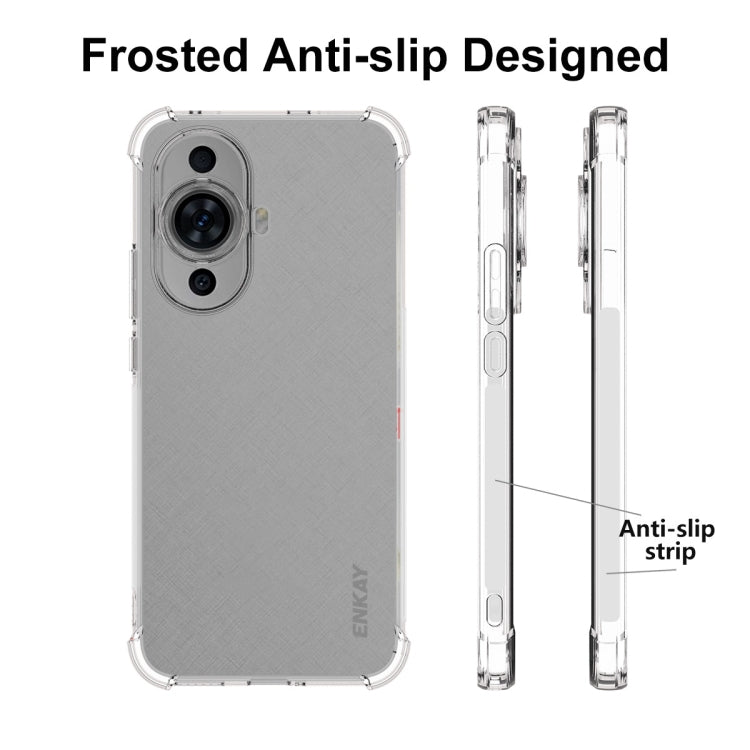ENKAY Transparent TPU Shockproof Phone Case with Glass Film, For Huawei Nova 11 4G