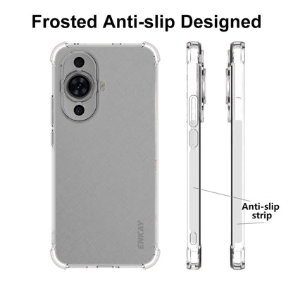 ENKAY Transparent TPU Shockproof Phone Case with Glass Film, For Huawei Nova 11 4G