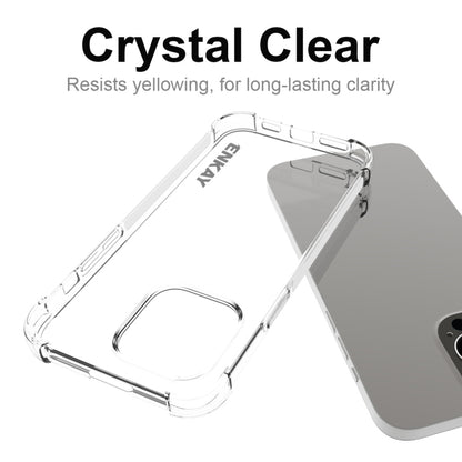 ENKAY Transparent TPU Shockproof Phone Case with Glass Film, For iPhone 15 Pro Max, For iPhone 14 Plus, For iPhone 15 Pro, For iPhone 14, For iPhone 15 Plus, For iPhone 14 Pro, For iPhone 15, For iPhone 14 Pro Max