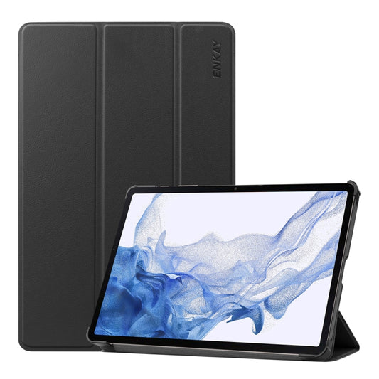 ENKAY Tri-fold Custer Textur Leder Smart Tablet Hülle, für Samsung Galaxy Tab S9