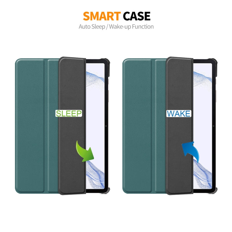 ENKAY Tri-fold Custer Texture Leather Smart Tablet Case, For Samsung Galaxy Tab S9