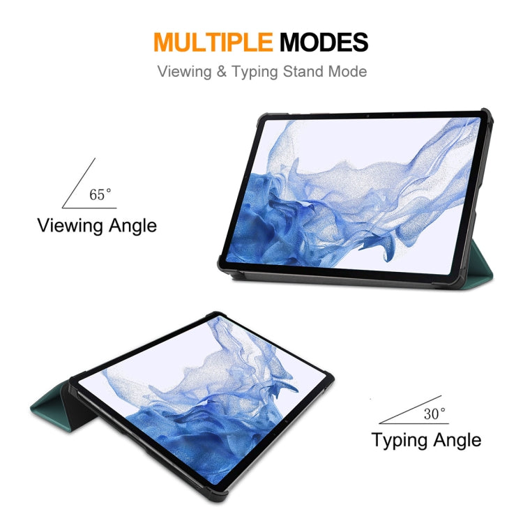 ENKAY Tri-fold Custer Texture Leather Smart Tablet Case, For Samsung Galaxy Tab S9