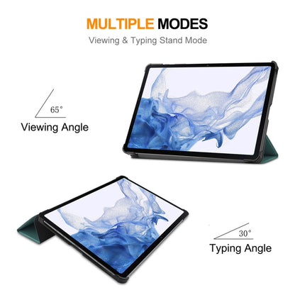 ENKAY Tri-fold Custer Texture Leather Smart Tablet Case, For Samsung Galaxy Tab S9