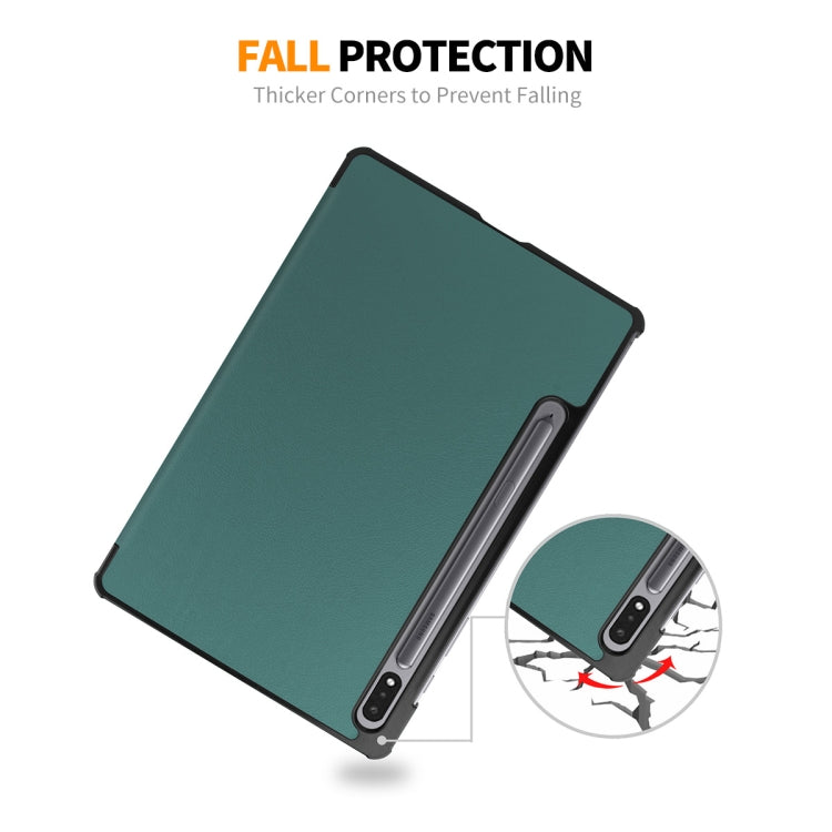 ENKAY Tri-fold Custer Texture Leather Smart Tablet Case, For Samsung Galaxy Tab S9