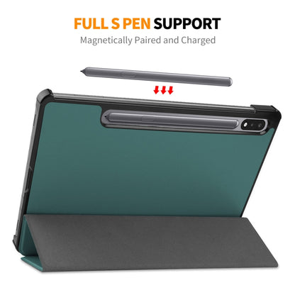 ENKAY Tri-fold Custer Texture Leather Smart Tablet Case, For Samsung Galaxy Tab S9