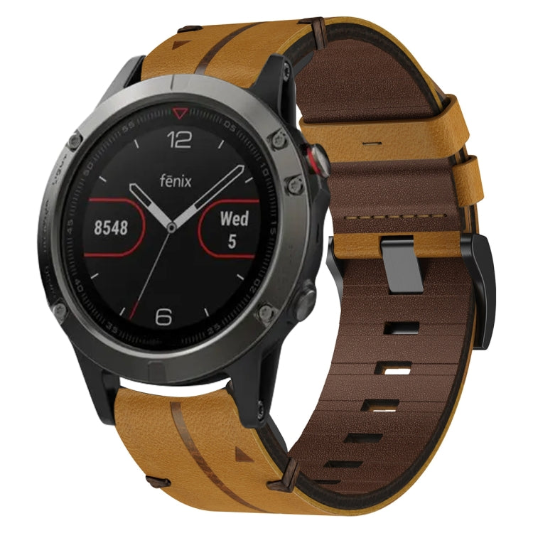 Leather Textured 22mm Watch Band, For Garmin Fenix E 47mm, For Garmin Fenix 8 MIP 47mm, For Garmin Fenix 8 AMOLED 47mm, For Garmin Fenix 7 Pro 47mm, For Garmin Epix Pro 47mm, For Garmin MARQ Athlete Gen 2, For Garmin MARQ Commander                     ...