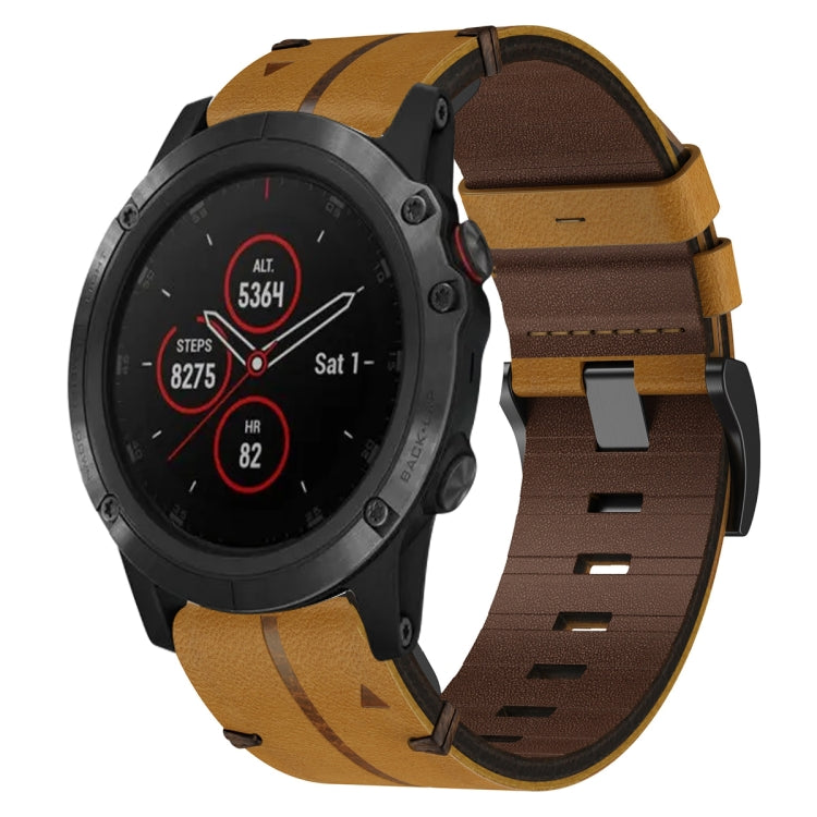 Leather Textured 22mm Watch Band, For Garmin Fenix E 47mm, For Garmin Fenix 8 MIP 47mm, For Garmin Fenix 8 AMOLED 47mm, For Garmin Fenix 7 Pro 47mm, For Garmin Epix Pro 47mm, For Garmin MARQ Athlete Gen 2, For Garmin MARQ Commander                     ...