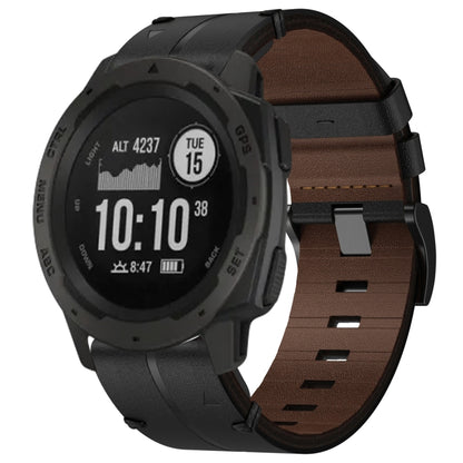 Leather Textured 22mm Watch Band, For Garmin Fenix E 47mm, For Garmin Fenix 8 MIP 47mm, For Garmin Fenix 8 AMOLED 47mm, For Garmin Fenix 7 Pro 47mm, For Garmin Epix Pro 47mm, For Garmin MARQ Athlete Gen 2, For Garmin MARQ Commander                     ...