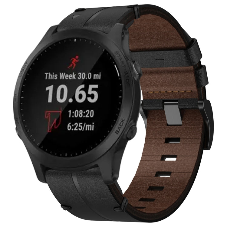 Leather Textured 22mm Watch Band, For Garmin Fenix E 47mm, For Garmin Fenix 8 MIP 47mm, For Garmin Fenix 8 AMOLED 47mm, For Garmin Fenix 7 Pro 47mm, For Garmin Epix Pro 47mm, For Garmin MARQ Athlete Gen 2, For Garmin MARQ Commander                     ...