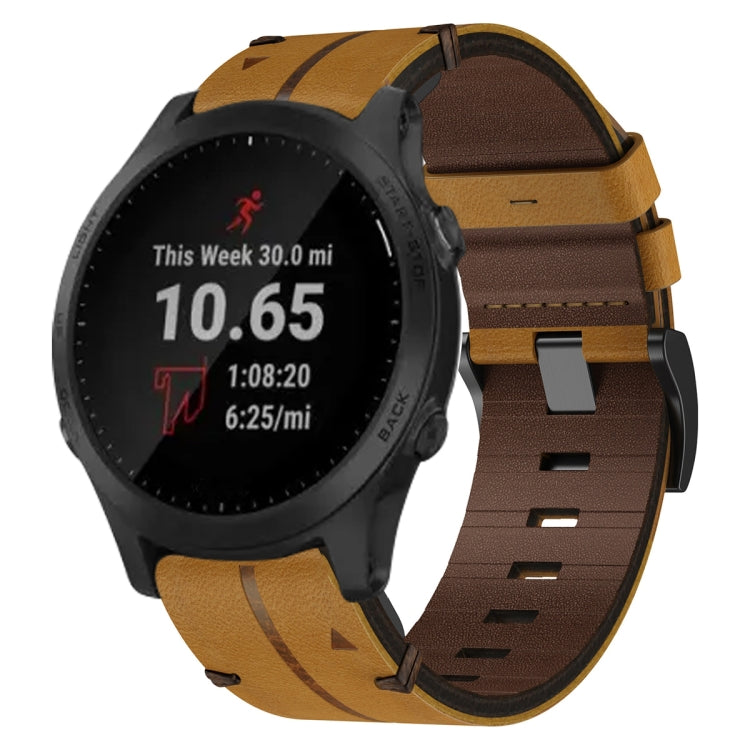 Leather Textured 22mm Watch Band, For Garmin Fenix E 47mm, For Garmin Fenix 8 MIP 47mm, For Garmin Fenix 8 AMOLED 47mm, For Garmin Fenix 7 Pro 47mm, For Garmin Epix Pro 47mm, For Garmin MARQ Athlete Gen 2, For Garmin MARQ Commander                     ...