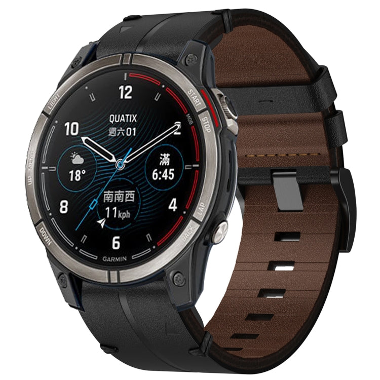 Leather Textured 22mm Watch Band, For Garmin Fenix E 47mm, For Garmin Fenix 8 MIP 47mm, For Garmin Fenix 8 AMOLED 47mm, For Garmin Fenix 7 Pro 47mm, For Garmin Epix Pro 47mm, For Garmin MARQ Athlete Gen 2, For Garmin MARQ Commander                     ...