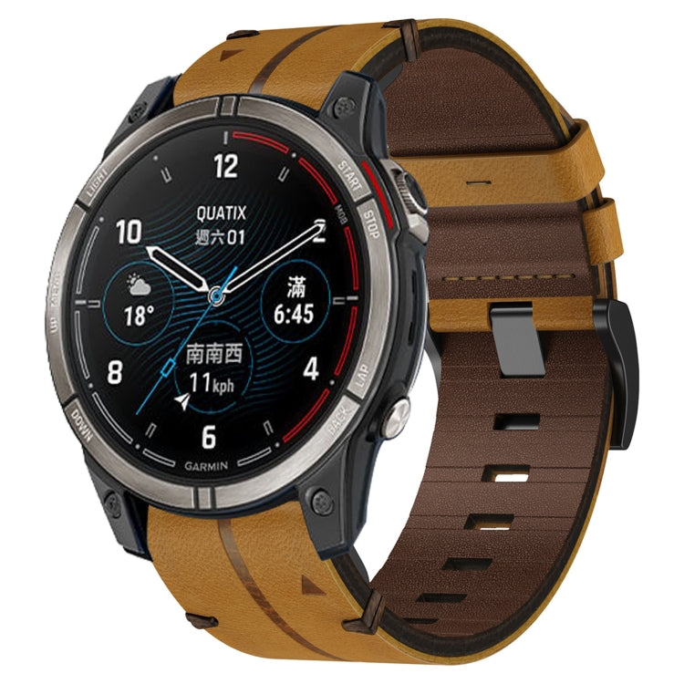 Leather Textured 22mm Watch Band, For Garmin Fenix E 47mm, For Garmin Fenix 8 MIP 47mm, For Garmin Fenix 8 AMOLED 47mm, For Garmin Fenix 7 Pro 47mm, For Garmin Epix Pro 47mm, For Garmin MARQ Athlete Gen 2, For Garmin MARQ Commander                     ...
