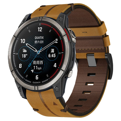 Leather Textured 22mm Watch Band, For Garmin Fenix E 47mm, For Garmin Fenix 8 MIP 47mm, For Garmin Fenix 8 AMOLED 47mm, For Garmin Fenix 7 Pro 47mm, For Garmin Epix Pro 47mm, For Garmin MARQ Athlete Gen 2, For Garmin MARQ Commander                     ...