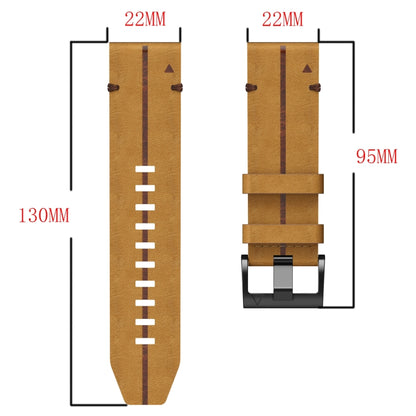 Leather Textured 22mm Watch Band, For Garmin Fenix E 47mm, For Garmin Fenix 8 MIP 47mm, For Garmin Fenix 8 AMOLED 47mm, For Garmin Fenix 7 Pro 47mm, For Garmin Epix Pro 47mm, For Garmin MARQ Athlete Gen 2, For Garmin MARQ Commander                     ...
