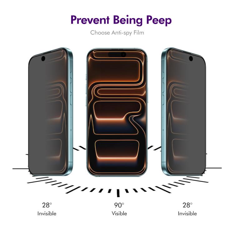 ENKAY Hat-Prince 28 Degree Anti-peeping Tempered Glass Full Screen Film, For iPhone 18 Pro, For iPhone 18 Pro Max, For iPhone 17 Pro Max, For iPhone 17 Pro, For iPhone 17, For iPhone 17 Air, For iPhone 16 Pro Max, For iPhone 16 Pro, For iPhone 16 Plus ...
