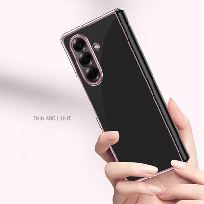 Electroplating Transparent Shockproof Phone Case, For Galaxy Z Fold8 Ultra 5G, For Galaxy Z Flip8 5G, For Galaxy Z Flip7 5G, For Galaxy Z Fold5 5G, For Galaxy Z Flip5   5G