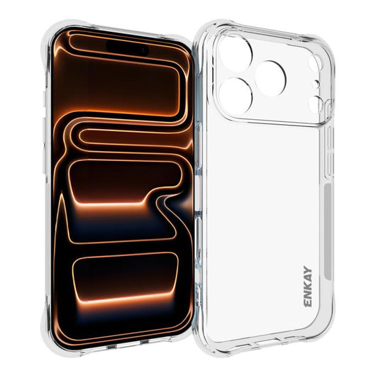ENKAY Hat-Prince Transparent TPU Shockproof Phone Case, For iPhone 18 Pro / 17 Pro, For iPhone 18 Pro Max / 17 Pro Max, For iPhone 17e / 16e, For iPhone 17, For iPhone Air, For iPhone 16 Pro Max, For MagSafe Battery Pack, For iPhone 16 Pro             ...
