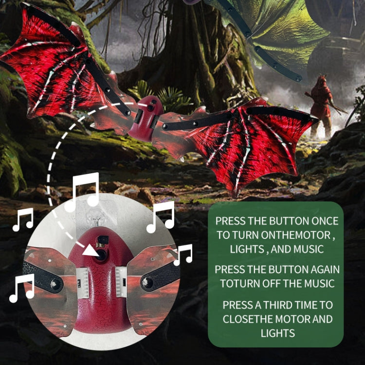 Rockwoo R02 Electric Dinosaur Wings with Lighting and Music