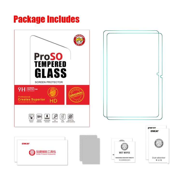 2pcs ENKAY Hat-Prince 0.33mm Explosion-proof Tempered Glass Film, For Amazon Fire Max 11 2023
