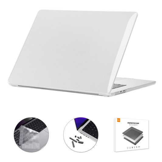 ENKAY EU Version 3 in 1 Crystal Protective Case with TPU Keyboard Film & Anti-dust Plugs, For MacBook Air 15.3 A2941 EU Version