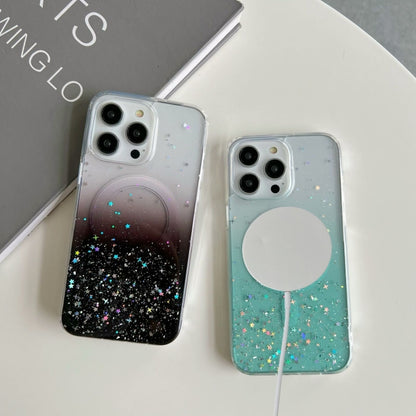 Glitter MagSafe Hybrid Clear TPU Phone Case, For iPhone 11, For iPhone 11 Pro