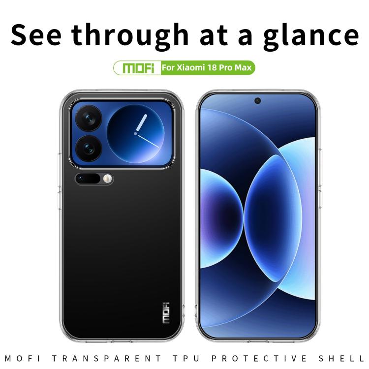 MOFI Ming Series Ultra-thin TPU Phone Case, For Xiaomi 18 Pro Max 5G, For Xiaomi 18 Pro 5G, For Redmi Note 17 Pro Global 163.5mm, For Xiaomi Poco F9 Pro 5G, For Xiaomi 17 Max 5G, For Xiaomi 17T Pro 5G, For Xiaomi 17T 5G, For Xiaomi 17 Ultra            ...