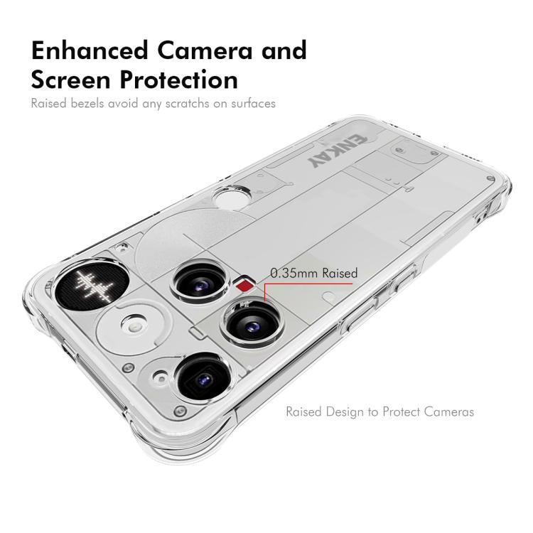 ENKAY Hat-Prince Transparent TPU Shockproof Phone Case, For Nothing Phone 3, For Nothing CMF Phone 2 Pro, For Nothing Phone 3a, For Nothing Phone 3a Pro, For Nothing CMF Phone 1, For Nothing Phone 2, For Nothing Phone 2a / 2a Plus