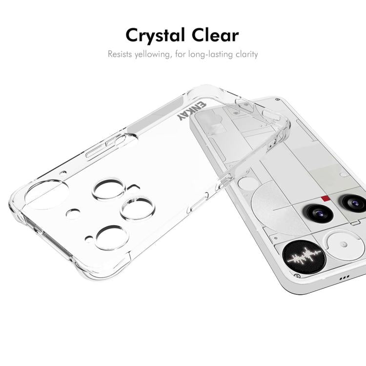 ENKAY Hat-Prince Transparent TPU Shockproof Phone Case, For Nothing Phone 3, For Nothing CMF Phone 2 Pro, For Nothing Phone 3a, For Nothing Phone 3a Pro, For Nothing CMF Phone 1, For Nothing Phone 2, For Nothing Phone 2a / 2a Plus
