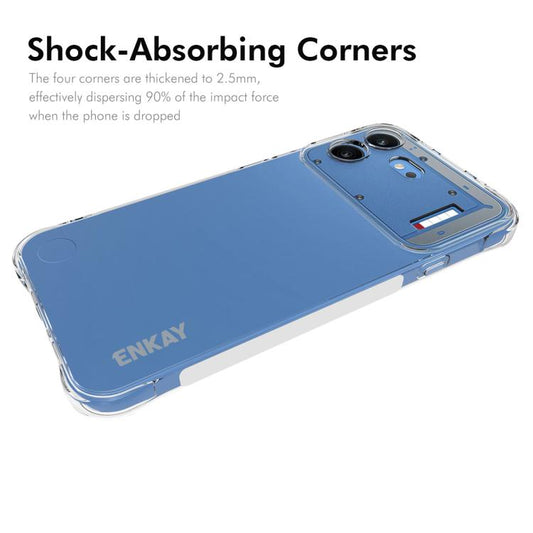 Coque de téléphone antichoc transparente en TPU ENKAY Hat-Prince, pour Nothing Phone 3, pour Nothing CMF Phone 2 Pro, pour Nothing Phone 3a, pour Nothing Phone 3a Pro, pour Nothing CMF Phone 1, pour Nothing Phone 2, pour Nothing Phone 2a / 2a Plus
