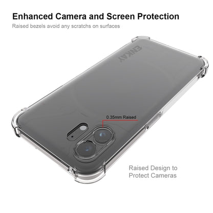 ENKAY Transparent TPU Shockproof Phone Case with Glass Film, For Nothing Phone 2