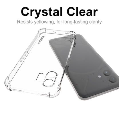 ENKAY Transparent TPU Shockproof Phone Case with Glass Film, For Nothing Phone 2