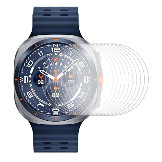 10pcs ENKAY 0.2mm 9H Tempered Glass Screen Protector Watch Film, For Samsung Galaxy Watch Ultra 47mm / Ultra 2025, For Samsung Galaxy Watch8 44mm, For Samsung Galaxy Watch8 40mm, For Samsung Galaxy Watch6 Classic / Ultra 47mm