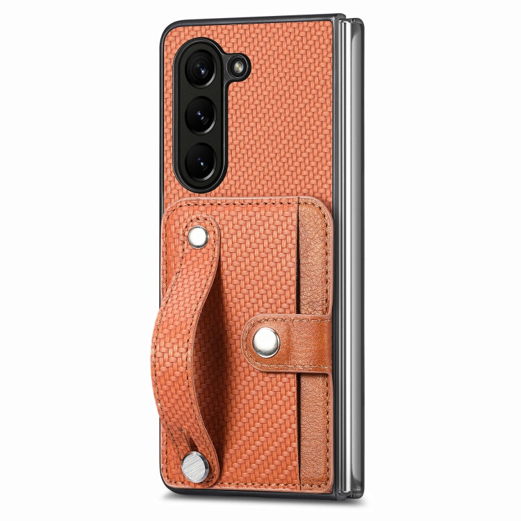 Wristband Kickstand Card Wallet Back Cover Phone Case, For Galaxy Z Fold8 Ultra 5G, For Galaxy Z Fold7 5G, For SGalaxy Z Fold6, For Galaxy Z Fold5