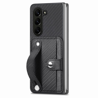 Wristband Kickstand Card Wallet Back Cover Phone Case, For Galaxy Z Fold8 Ultra 5G, For Galaxy Z Fold7 5G, For SGalaxy Z Fold6, For Galaxy Z Fold5
