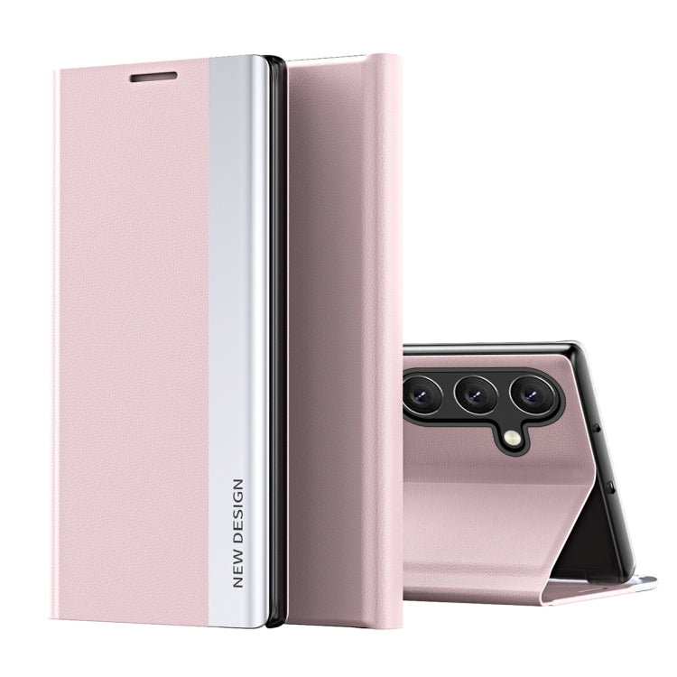 Side Electroplated Adsorption Leather Phone Case, For Samsung Galaxy A16 5G, For Samsung Galaxy A06 4G, For Samsung Galaxy S24 FE 5G, For Samsung Galaxy A55, For Samsung Galaxy A35, For Samsung Galaxy S24 Ultra 5G, For Samsung Galaxy S24+ 5G           ...