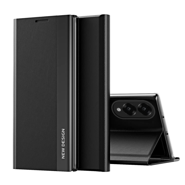 Side Electroplated Adsorption Leather Phone Case, For Samsung Galaxy S26+ 5G, For Samsung Galaxy S26  Ultra 5G, For Samsung Galaxy S26 5G, For Samsung Galaxy S25 FE 5G, For Samsung Galaxy A07 5G, For Samsung Galaxy A17 5G, For Samsung Galaxy S25 Edge 5...