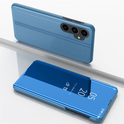 Plated Mirror Horizontal Flip Leather Phone Case with Holder, For Galaxy S23 FE 5G