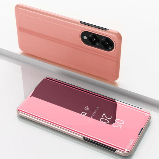 Plated Mirror Horizontal Flip Leather Phone Case with Holder, For Samsung Galaxy S25 Edge 5G, For Samsung Galaxy A56, For Samsung Galaxy A26, For Samsung Galaxy A36, For Samsung Galaxy S25 5G, For Samsung Galaxy S25+ 5G, For Samsung Galaxy S25 Ultra 5G...