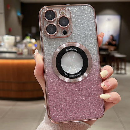 Gradient Glitter Electroplating MagSafe TPU Phone Case, For iPhone 13 Pro, For iPhone 13, For iPhone 12, For iPhone 12 Pro Max, For iPhone 12 Pro, For iPhone 11 Pro Max, For iPhone 11, For iPhone 11 Pro