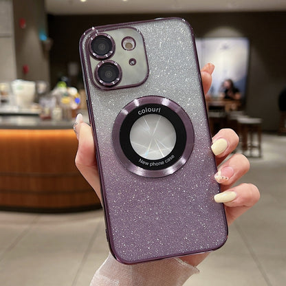 Gradient Glitter Electroplating MagSafe TPU Phone Case, For iPhone 13 Pro, For iPhone 13, For iPhone 12, For iPhone 12 Pro Max, For iPhone 12 Pro, For iPhone 11 Pro Max, For iPhone 11, For iPhone 11 Pro
