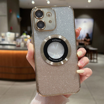 Gradient Glitter Electroplating MagSafe TPU Phone Case, For iPhone 13 Pro, For iPhone 13, For iPhone 12, For iPhone 12 Pro Max, For iPhone 12 Pro, For iPhone 11 Pro Max, For iPhone 11, For iPhone 11 Pro
