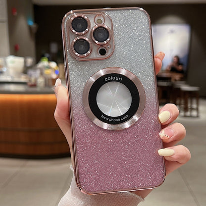 Gradient Glitter Electroplating MagSafe TPU Phone Case