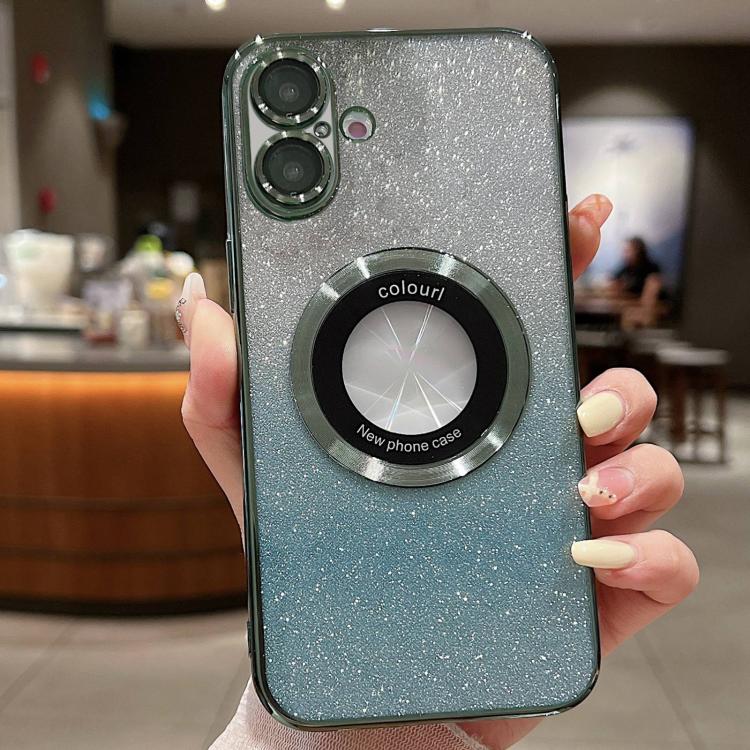Gradient Glitter Electroplating MagSafe TPU Phone Case, For iPhone 17e / 16e, For iPhone 17 Pro Max, For iPhone 17 Pro, For iPhone 17, For iPhone Air, For iPhone 16 Pro Max, For iPhone 16 Pro, For iPhone 16 Plus, For iPhone 15 Pro Max, For iPhone 15 Pr...