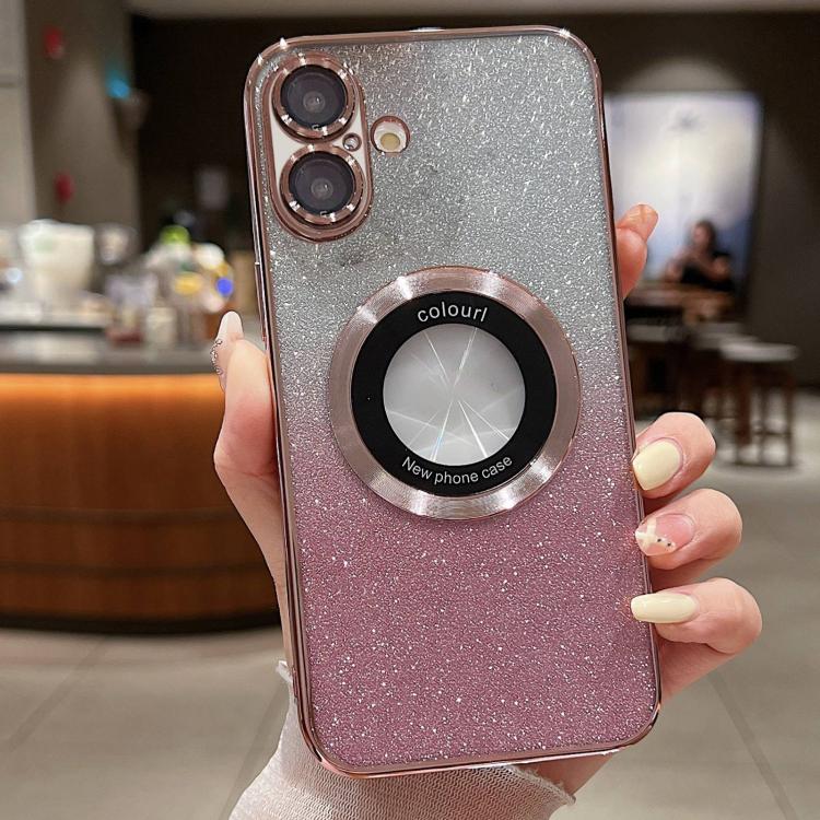Gradient Glitter Electroplating MagSafe TPU Phone Case, For iPhone 17e / 16e, For iPhone 17 Pro Max, For iPhone 17 Pro, For iPhone 17, For iPhone Air, For iPhone 16 Pro Max, For iPhone 16 Pro, For iPhone 16 Plus, For iPhone 15 Pro Max, For iPhone 15 Pr...