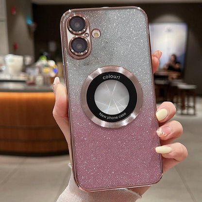 Gradient Glitter Electroplating MagSafe TPU Phone Case, For iPhone 17e / 16e, For iPhone 17 Pro Max, For iPhone 17 Pro, For iPhone 17, For iPhone Air, For iPhone 16 Pro Max, For iPhone 16 Pro, For iPhone 16 Plus, For iPhone 15 Pro Max, For iPhone 15 Pr...
