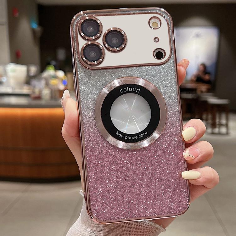 Gradient Glitter Electroplating MagSafe TPU Phone Case, For iPhone 17e / 16e, For iPhone 17 Pro Max, For iPhone 17 Pro, For iPhone 17, For iPhone Air, For iPhone 16 Pro Max, For iPhone 16 Pro, For iPhone 16 Plus, For iPhone 15 Pro Max, For iPhone 15 Pr...